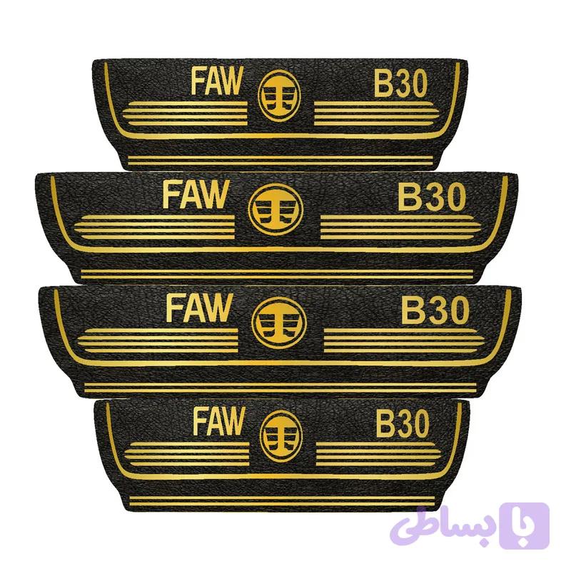 برچسب پارکابی خودرو مهدیار طرح چرم کد pkT1076 مناسب برای بسترن FAW بسته 4 عددی تولیدی مستر لوکسینو