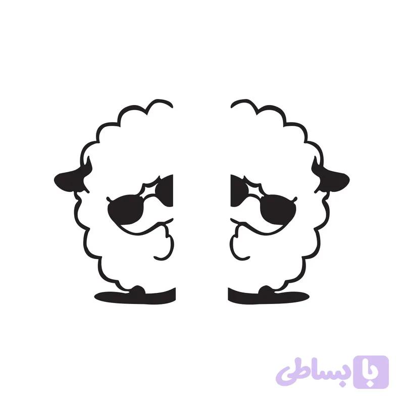 استیکر کلید پریز طرح گوسفند کد 02 بسته 2 عددی تولیدی مستر لوکسینو