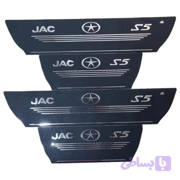 برچسب پارکابی خودرو طرح چرم کد M382 مناسب برای جک S5 مجموعه 4 عددی تولیدی مستر لوکسینو