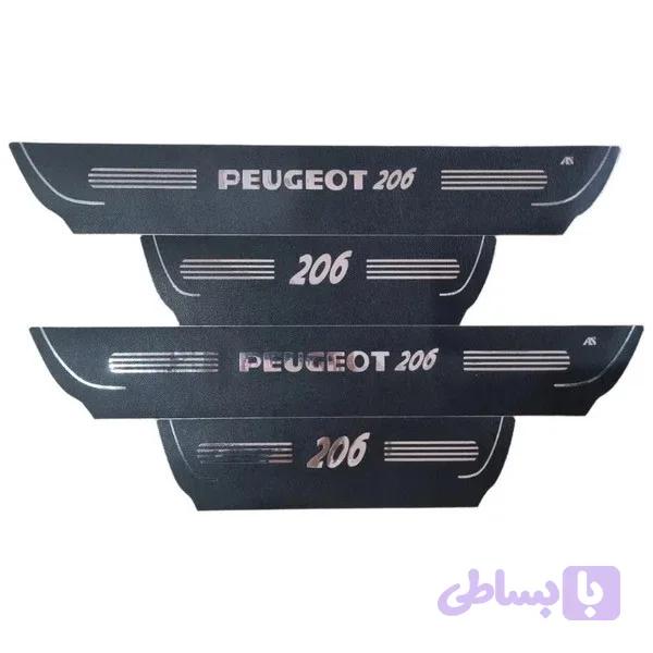 برچسب پارکابی خودرو طرح چرم کد M394 مناسب برای پژو 206 مجموعه 4 عددی تولیدی مستر لوکسینو