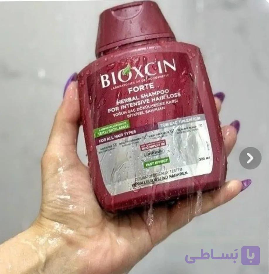 شامپو بیوکسین ضد ریزش مو مدل فورته حجم300میل. قوطی قرمز