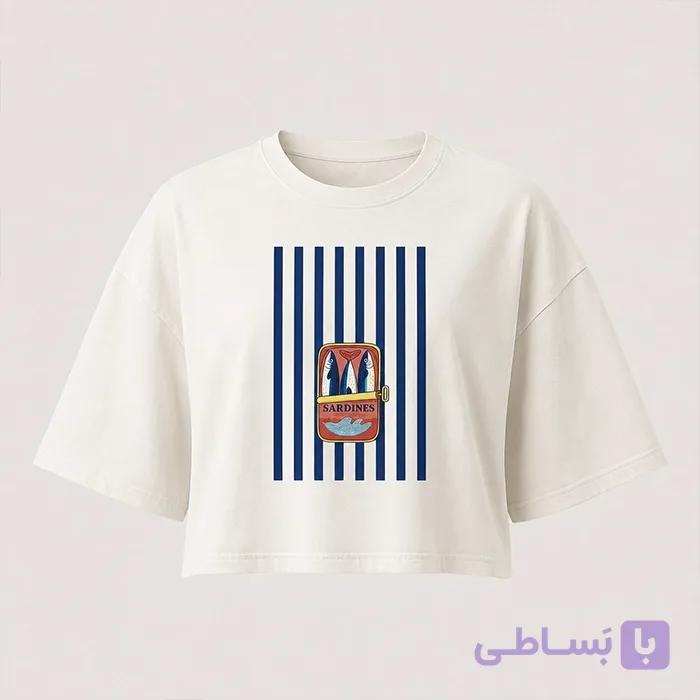 تیشرت باکسی لش زنانه ماهی — تصویر 1