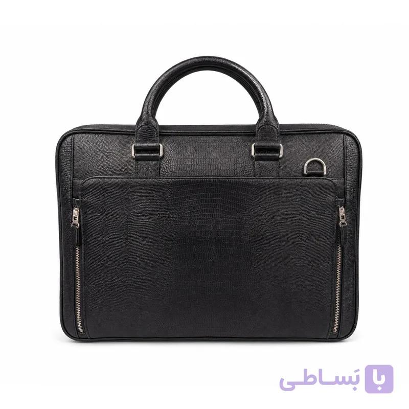 کیف اداری مردانه مشکی لیزارد مدل هیوستن — تصویر 1