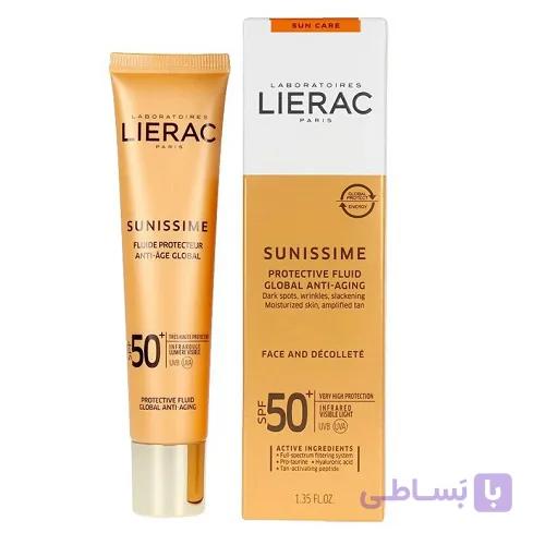کرم ضد آفتاب و ضد چروک لیراک سری SUNISSIME مدل Anti Age Global Spf 30 حجم 40 میلی لیتر
