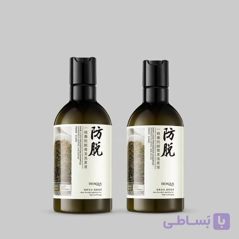 شامپو مو بایو آکوا مدل رزماری حجم 250 میلی‌لیتر، تنظیم‌کننده چربی پوست سر، ضد ریزش، مناسب انواع مو، مجموعه 2 عددی