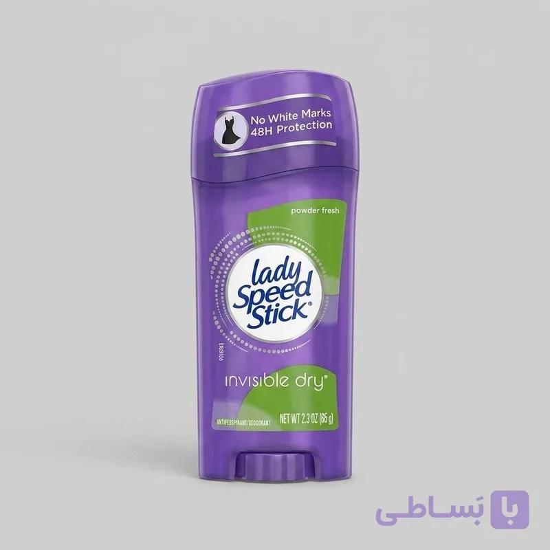 استیک ضد تعریق زنانه لیدی اسپید استیک مدل INVISIBLE DRY POWDER FRESH حجم 65 میلی لیتر