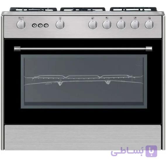 اجاق گاز اسنوا رومینا بدون گرمخانه و بدون شیشه 5 شعله نقره‌ای مدل SGC5-11101