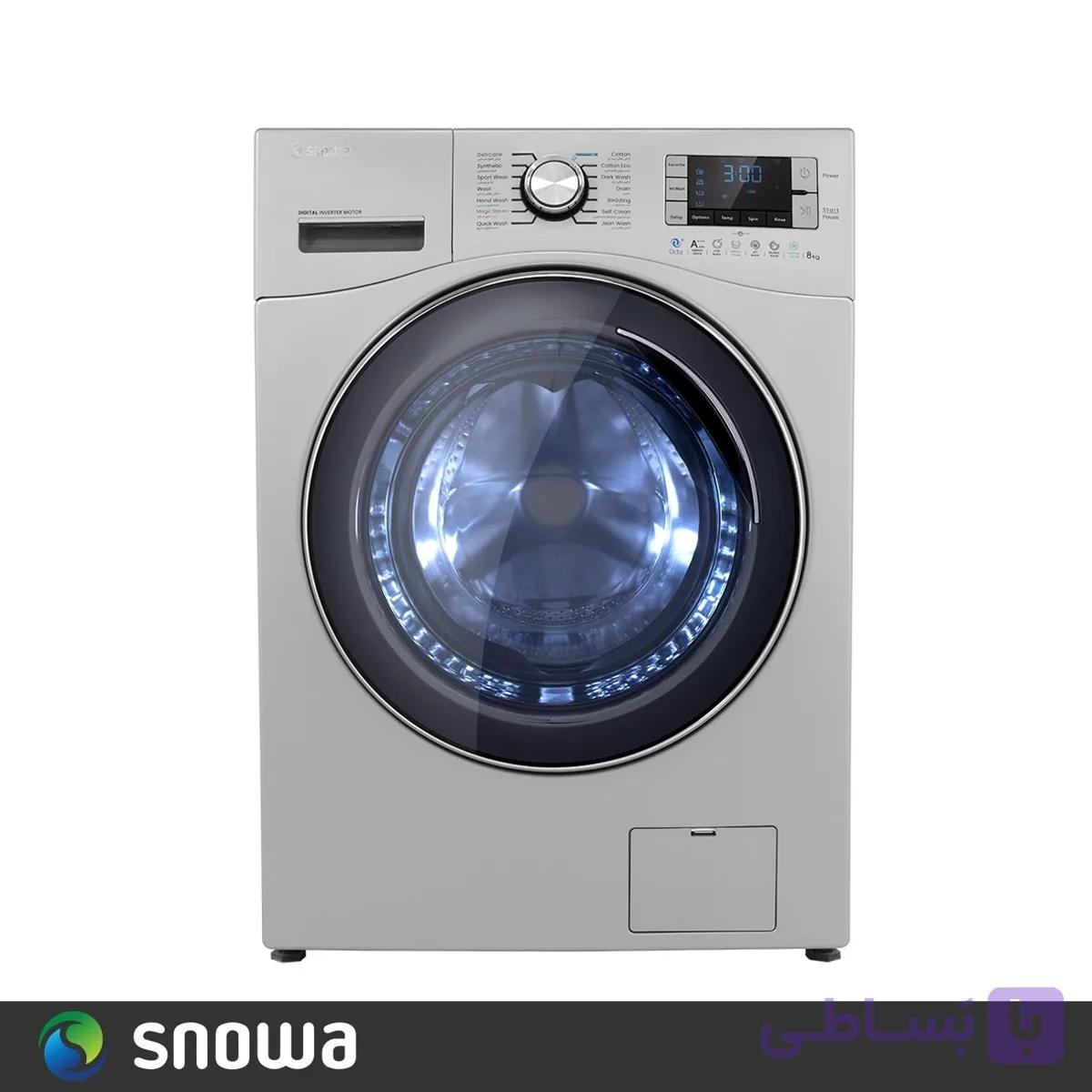 ماشین لباسشویی اسنوا 8 کیلویی سری اکتا مدل SWM-D80S