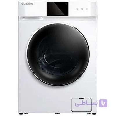 ماشین لباسشویی ایکس ویژن مدل TV102 ظرفیت ۱۰ کیلوگرم درب از جلو سفید