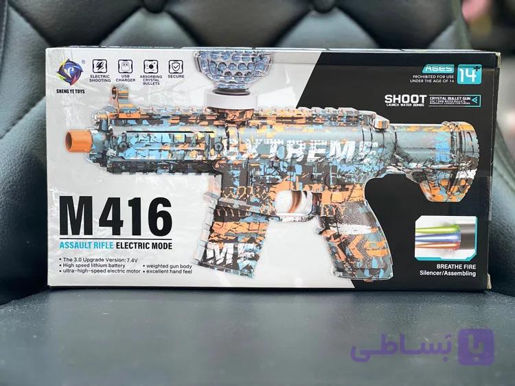 تفنگ تیر ژله‌ای مدل M416 شارژی با خشاب و دوربین