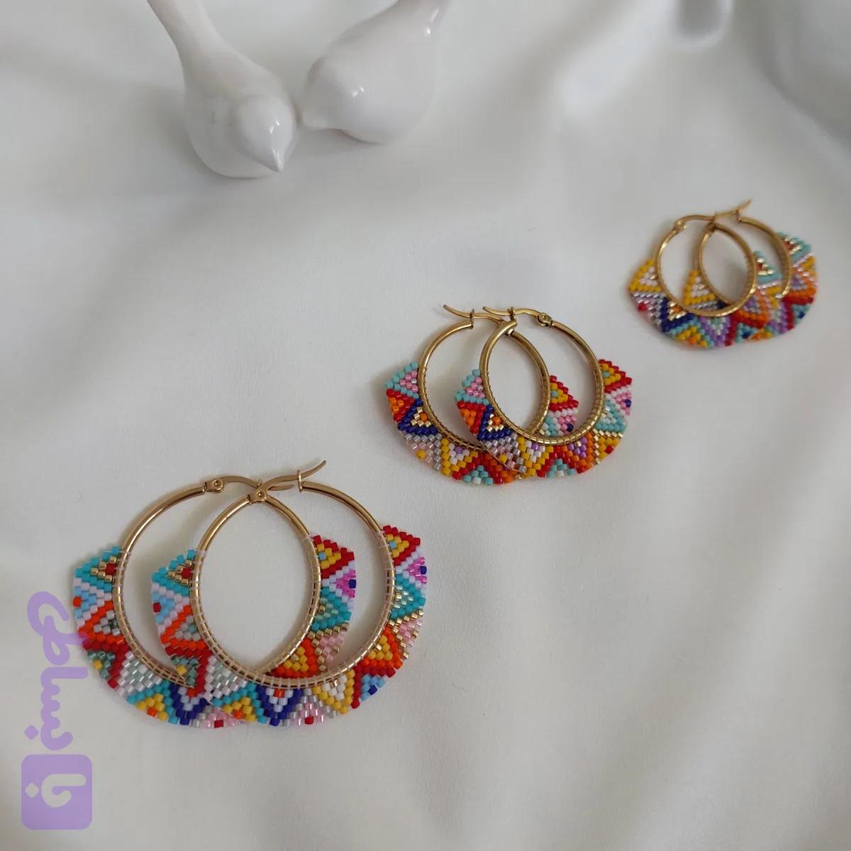 گوشواره رنگی رنگی