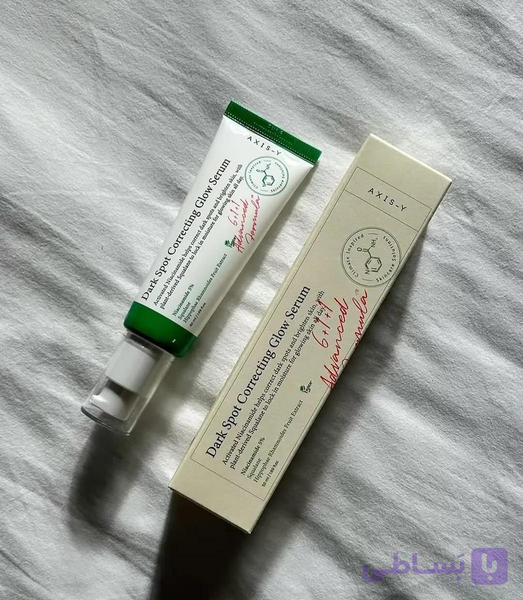 کرم ضد لک اکسیس وای مدل glow،حاوی نیاسینامید،روشن کننده، اصلاح لک های تیره و جای جوش،حفظ رطوبت پوست،فاقد رنگ مصنوعی، حجم ۵۰ میلی لیتر