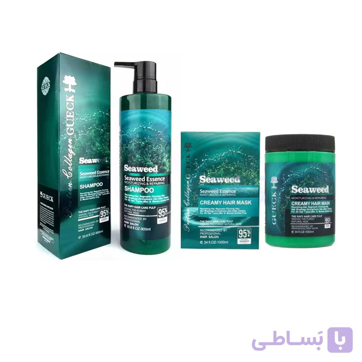 پک شامپو و ماسک مو جلبک دریایی سیوید GUECK اصل — تصویر 1