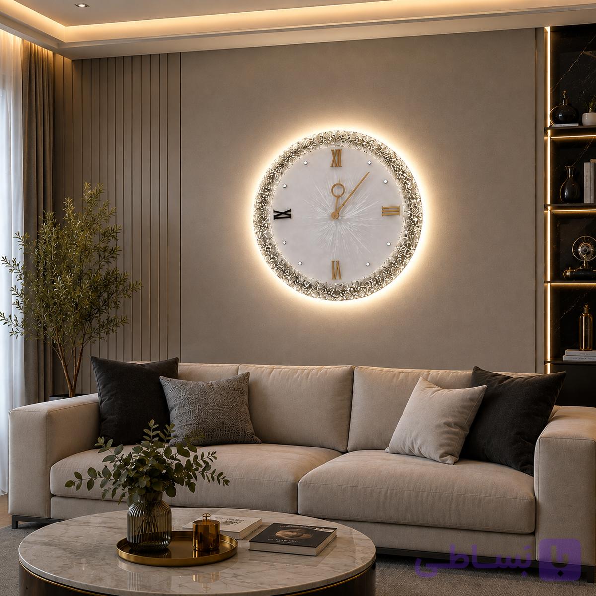 ساعت دیواری المابانورپردازی ملایم کد481 — تصویر 1