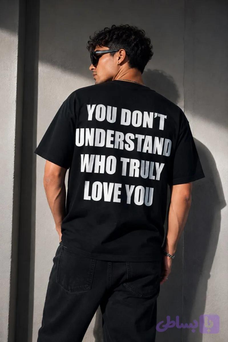 تیشرت مشکی طرح دست خاردار