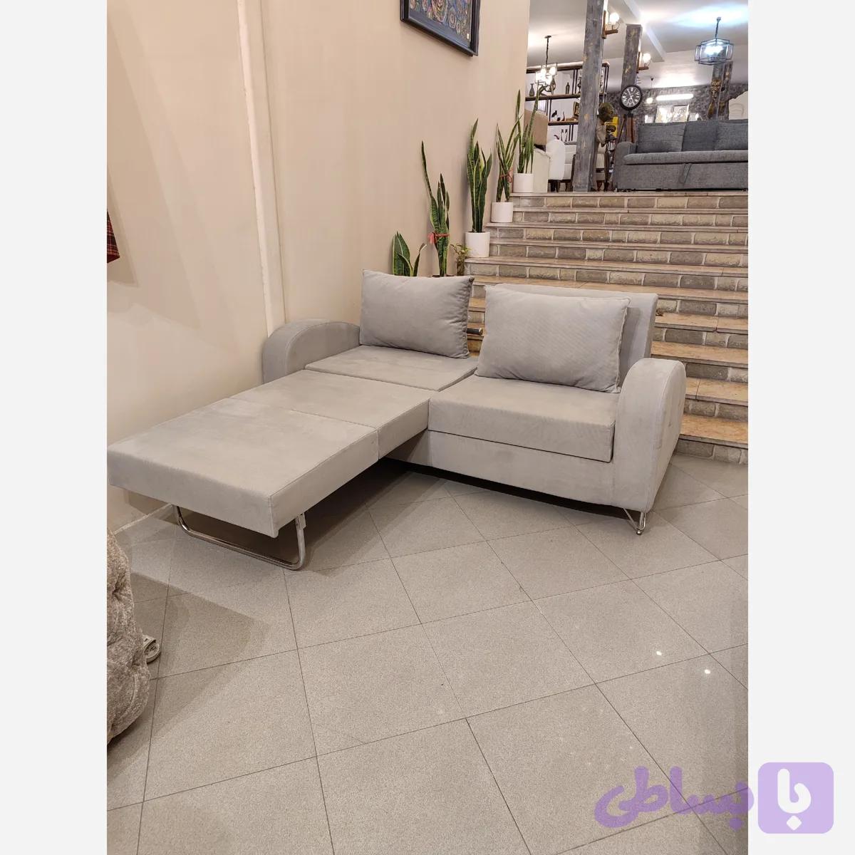 مبل تختخوابشو دوقلو /مبل تختشو دونفره عرض خواب ۱۶۰