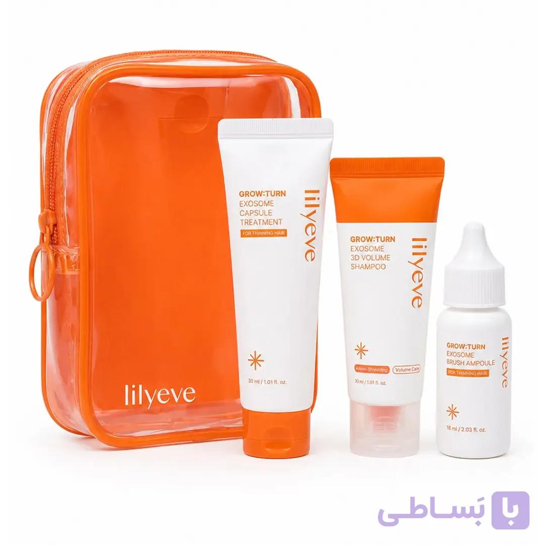 پک اگزوزوم تقویت‌ کننده و ضد ریزش مو لیلیوئه  Lilyeve GROW TURN Exosome Starter Kit