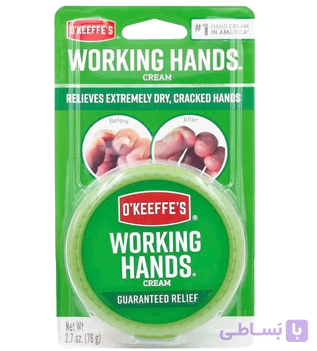 کرم ترمیم کننده فوق‌العاده قوی دست اوکیفس مخصوص ترک انگشت دست و پا  O'Keeffe's Working Hands Hand Cream