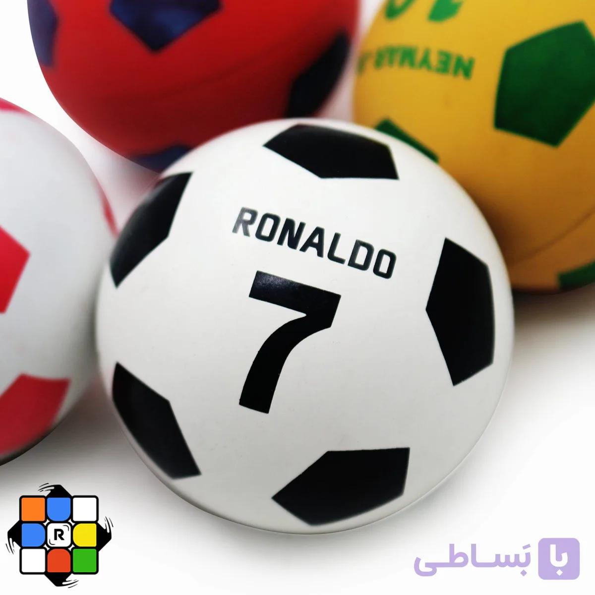 توپ سیلیکونی شیطونک مدل فوتبال — تصویر 1