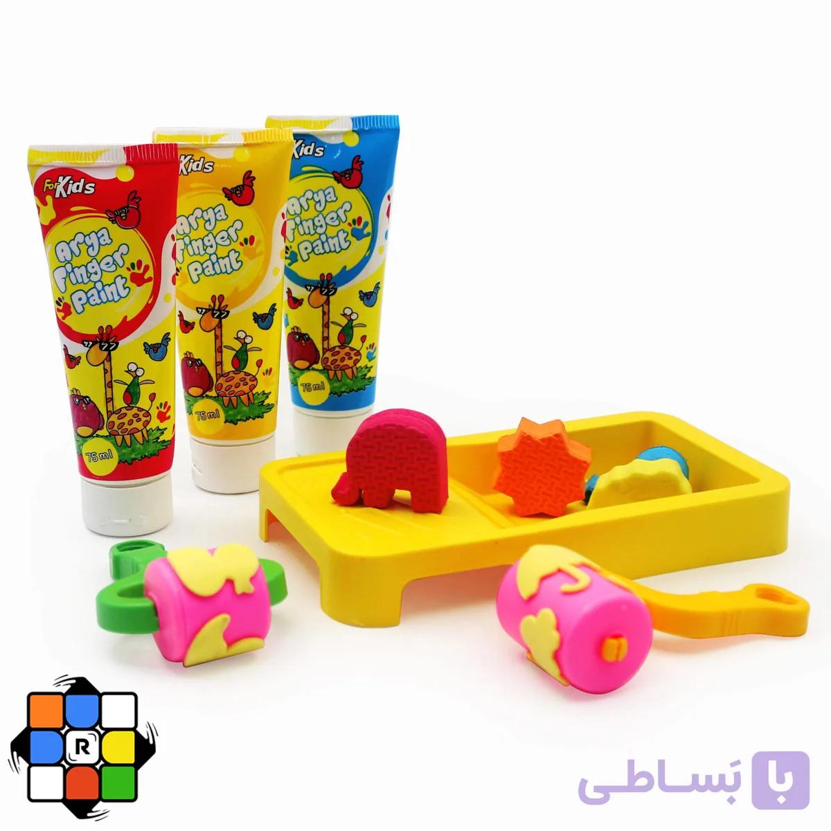 رنگ انگشتی 3 رنگ با ابزار — تصویر 1