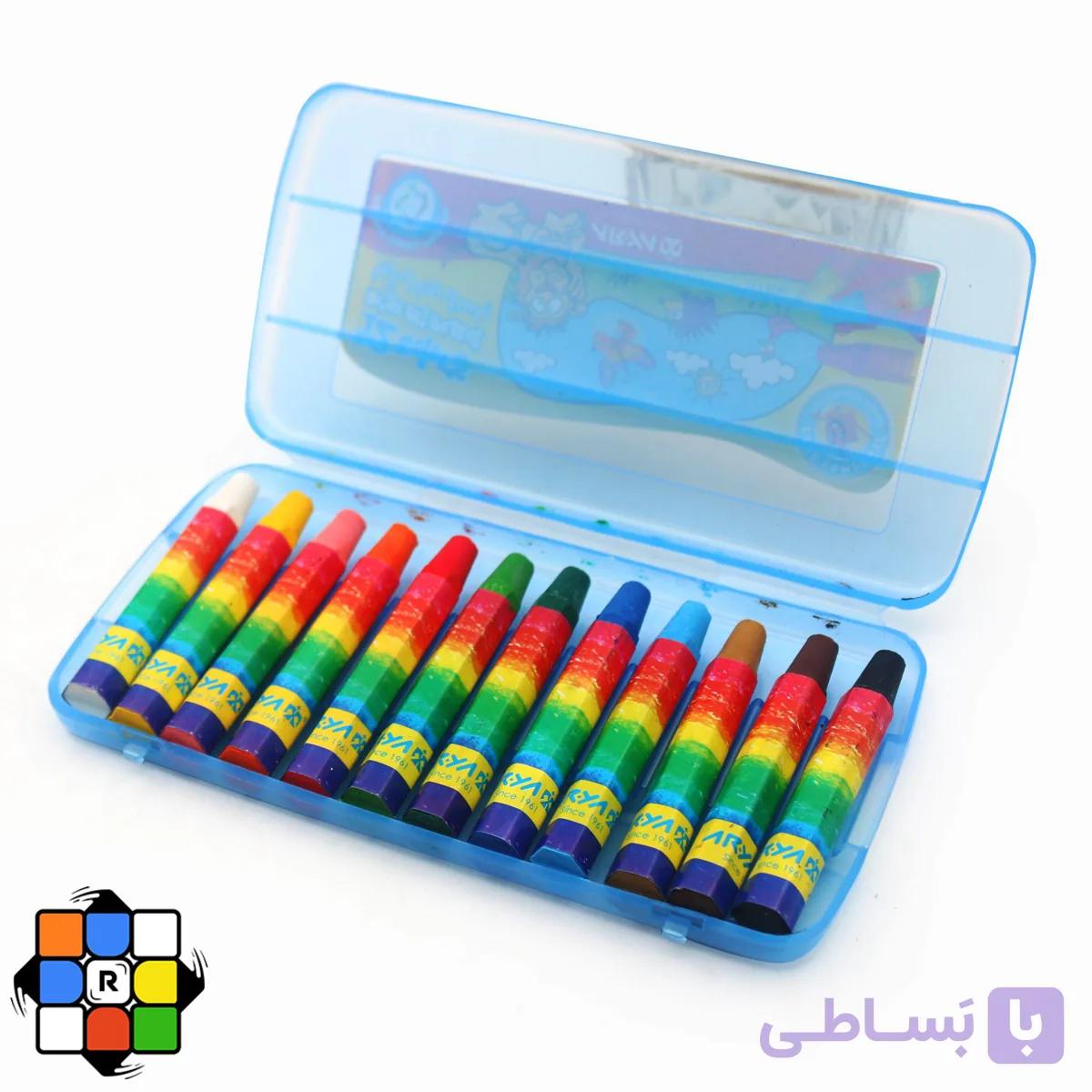 مداد شمعی روغنی ( پاستل روغنی) 12 رنگ — تصویر 1