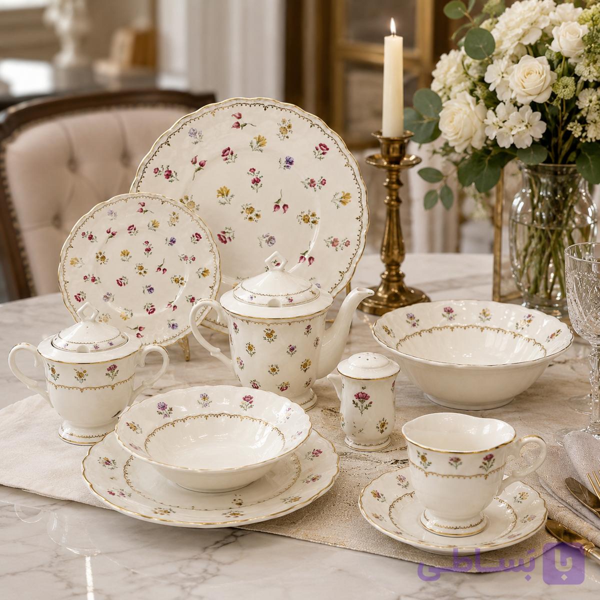 سرویس 18 نفره گلدانه