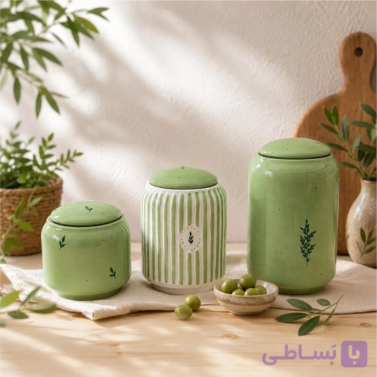بانکه سرامیکی طرح سبز