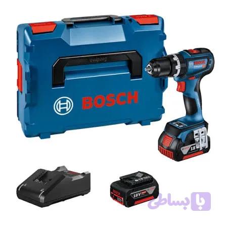 دریل پیچکوشتی ضربه ای شارژی بوش مدل GSB18v-502×2 همراه ۲ عدد باتری و شارژر ساخت مالزی