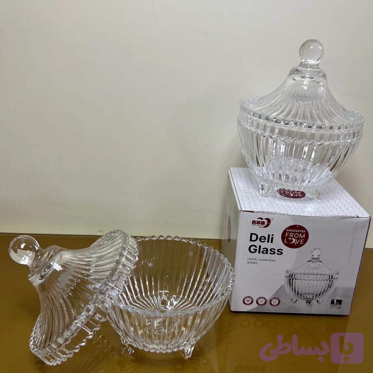 قندان ‌پایه دار بلور دلی گلس ( deli glass)