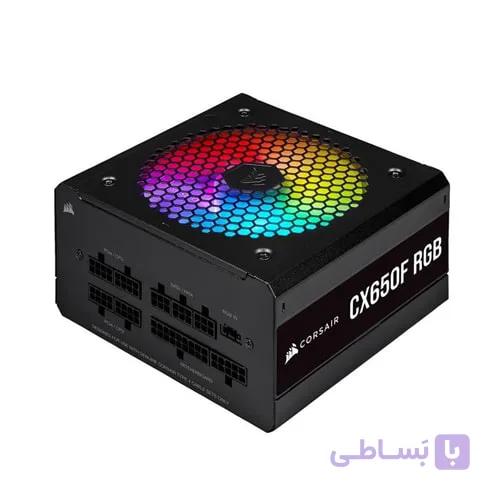 منبع تغذیه کامپیوتر کورسیر مدل CORSAIR CX650F RGB BRONZE