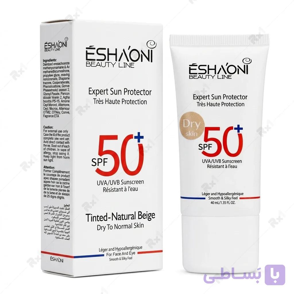 کرم ضد آفتاب رنگی اشائونی مدل Expert Sun Protector با SPF 50+ مناسب پوست خشک تا نرمال حجم ۴۰ میلی‌لیتر — تصویر 1