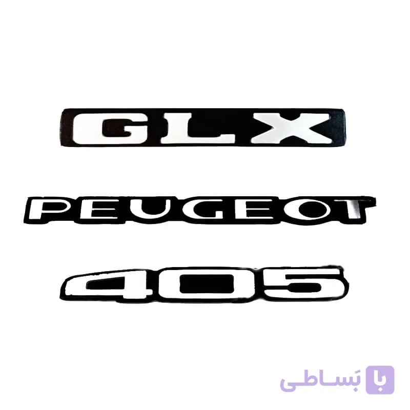 آرم پلکسی اسپرت صندوق پژو 405 GLX بسته سه عددی رنگ قرمز