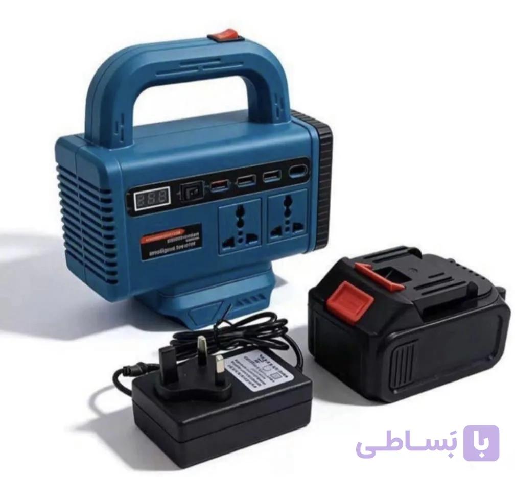 اینورتر هوشمند تبدیل برق شهری شارژی چراغ دار مدل دو پریز — تصویر 1