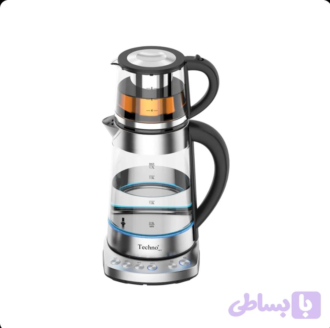 چای ساز تکنو مدل TE937 ظرفیت ۱.۷ لیتر بدنه استیل
