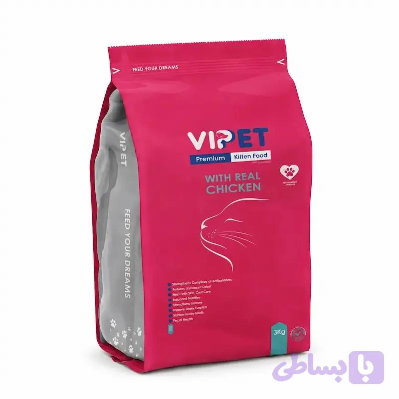 غذای خشک بچه گربه وی پت با طعم مرغ (ViPet Kitten Dry Food)