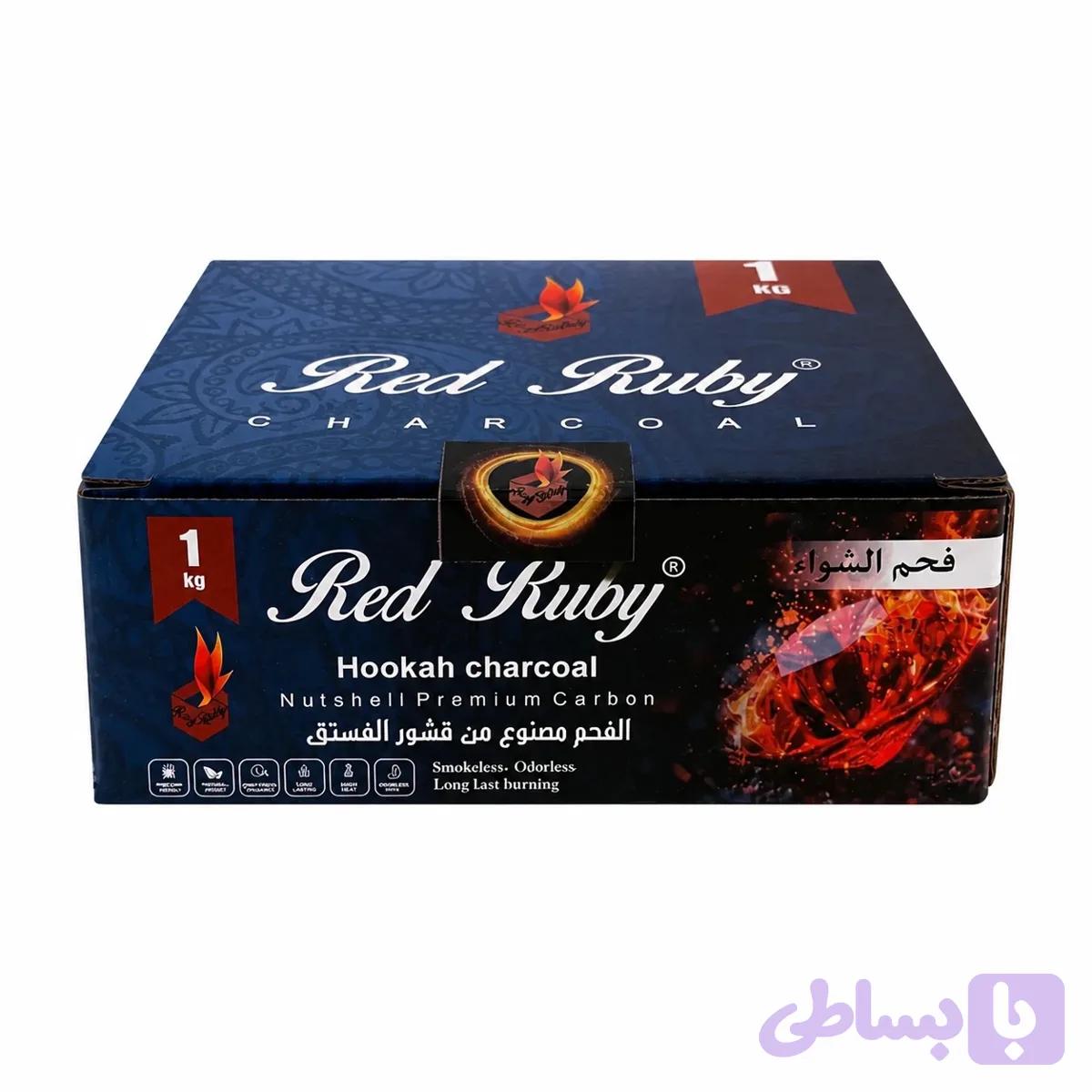 زغال قلیان Red Ruby مدل برش خورده آبی وزن ۱ کیلوگرم — تصویر 1