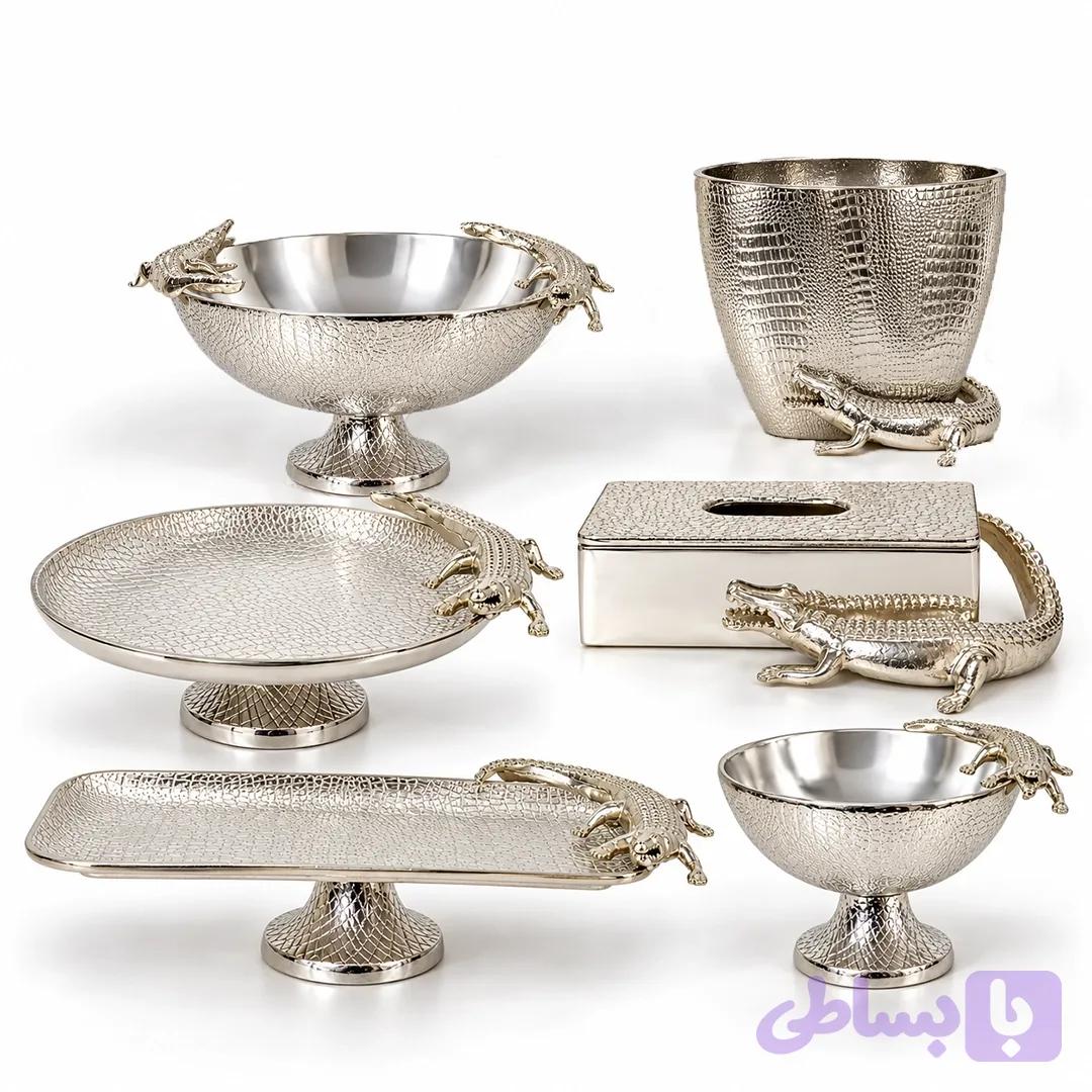 سرویس تمساح طرح چرم — تصویر 1