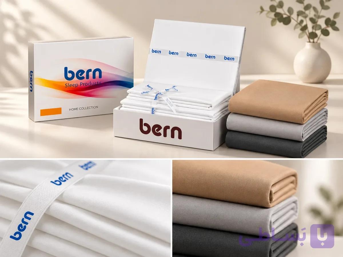 ملحفه نیم ست K/B خارجی مونتاژ Bern مدل میکرو فایبر — تصویر 1