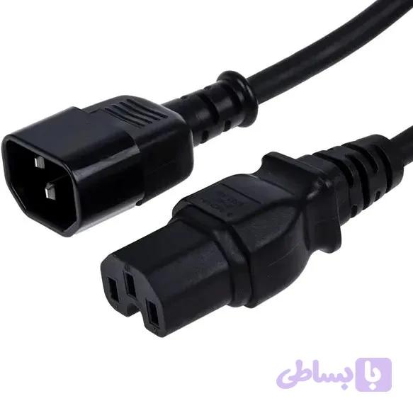 کابل برق Back to Back C14-C15 3×1.5mm bafo – طول 2 متر — تصویر 1