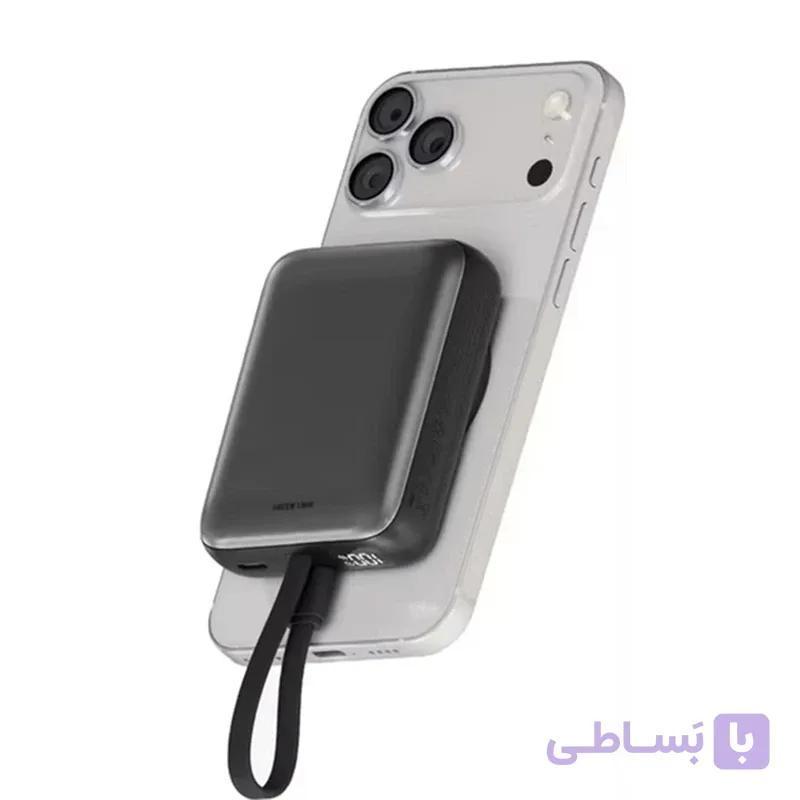 پاور بانک بی سیم فست شارژ گرین لاین Revon GL-PX57 GNRVN10PB PD 22.5W ظرفیت 10000 میلی آمپر — تصویر 1