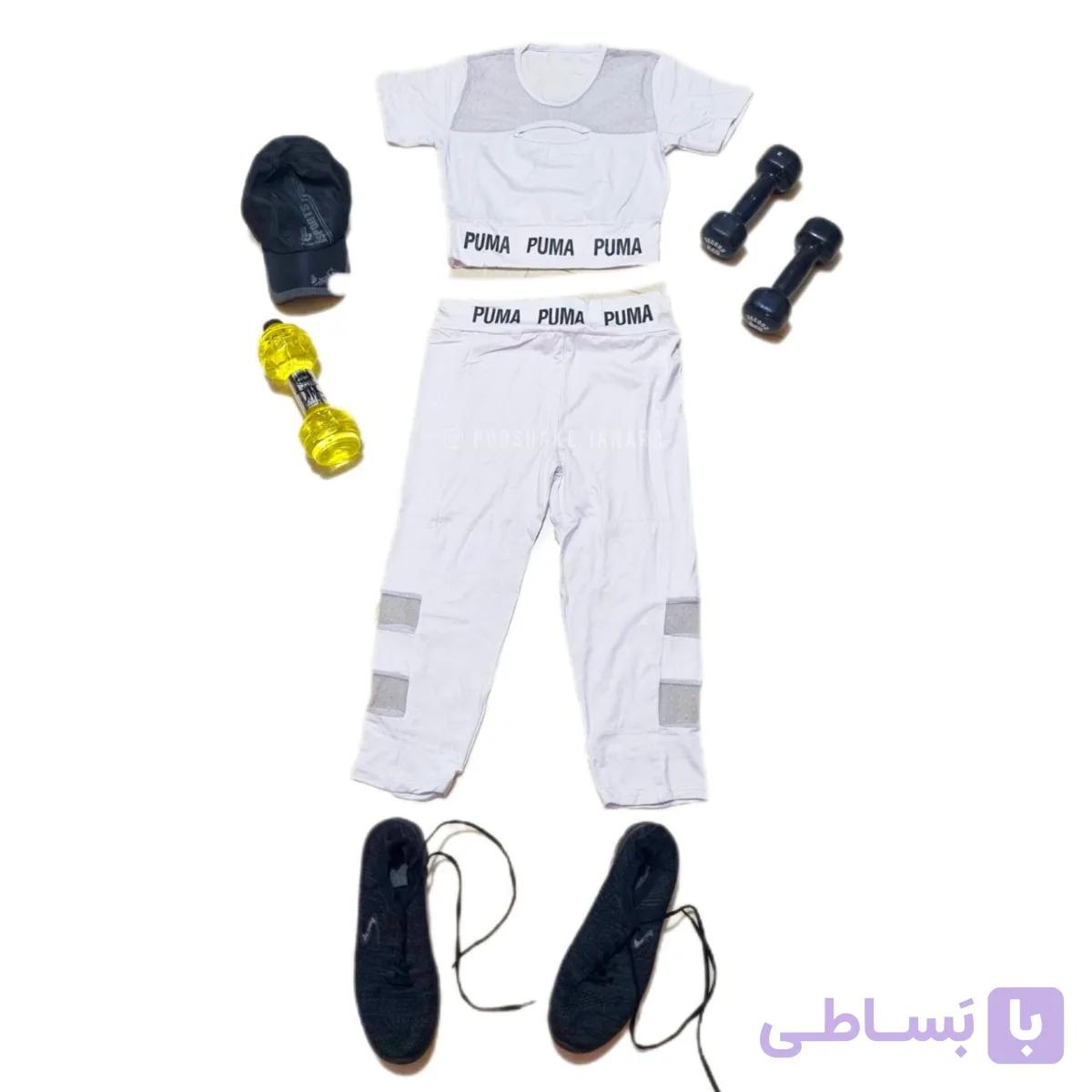 عمده پک 10 عددی (10 رنگ) – ست نیمتنه شلوار زنانه چاپ طرح puma — تصویر 1