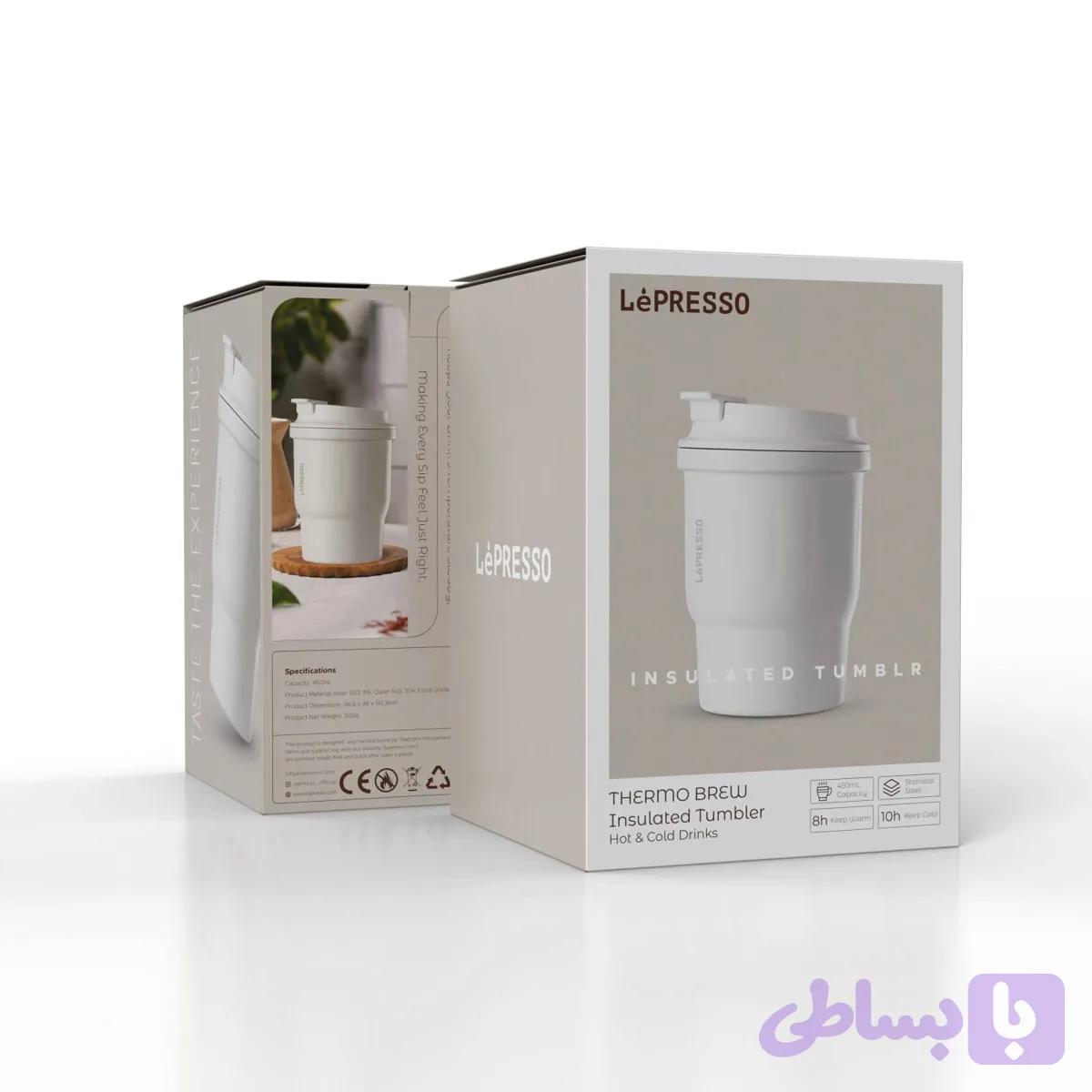 تراول ماگ دوجداره LePRESSO مدل Thermo Brew Insulated Tumbler (LPCM450) — تصویر 1