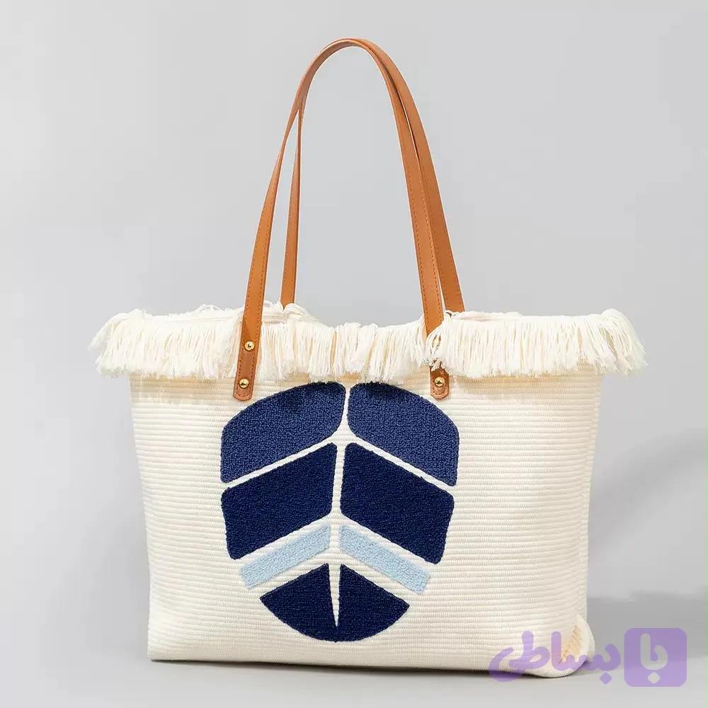 کیف حصیری زنانه مدل برگ