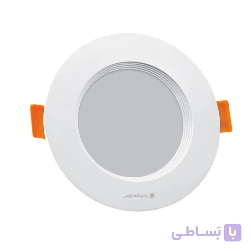 پنل سقفی گرد توکار 9 وات پارس شعاع توس مدل سولاریس — تصویر 1