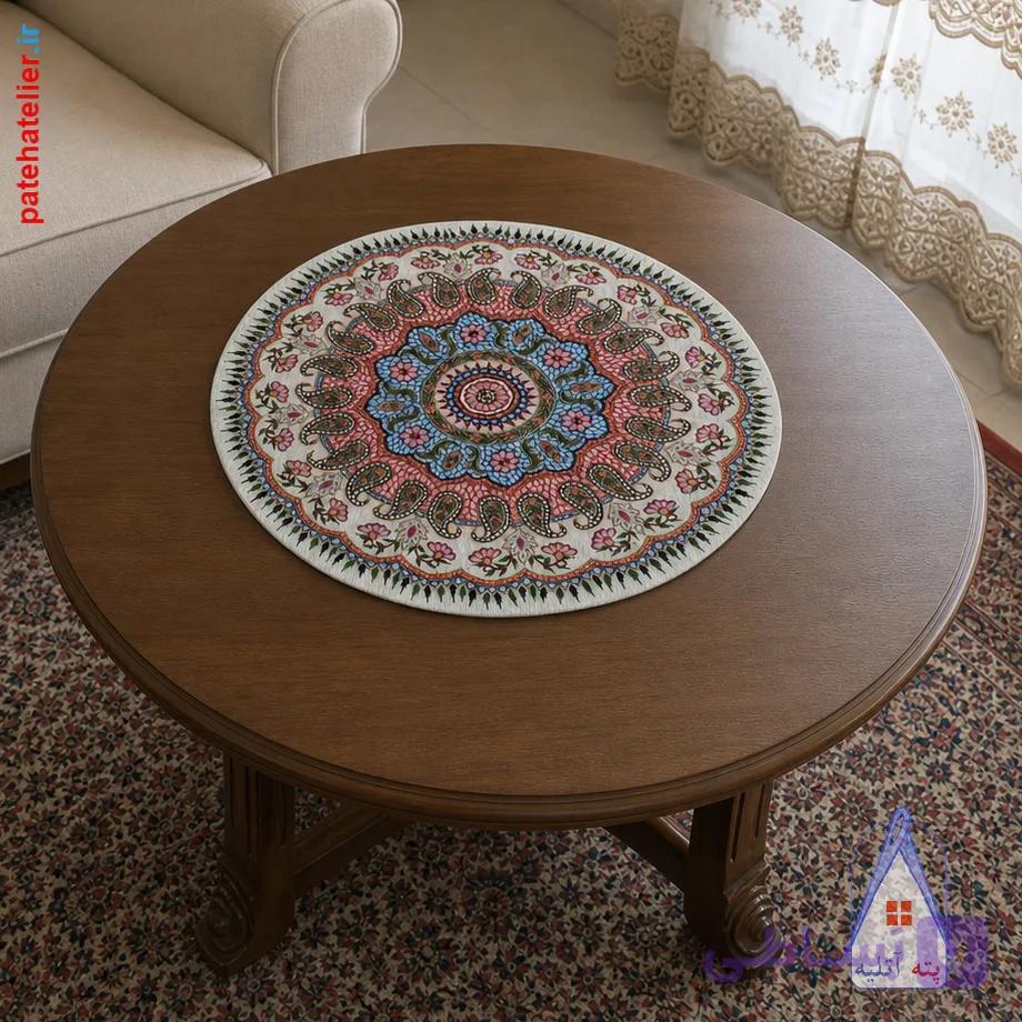 رومیزی سوزن دوزی طرح پانته آ — تصویر 1