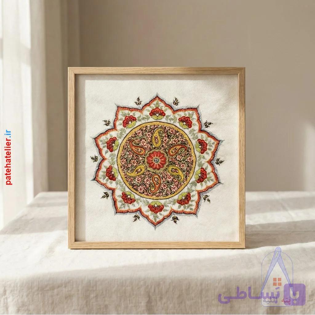 تابلو پته دوزی طرح شمسه — تصویر 1