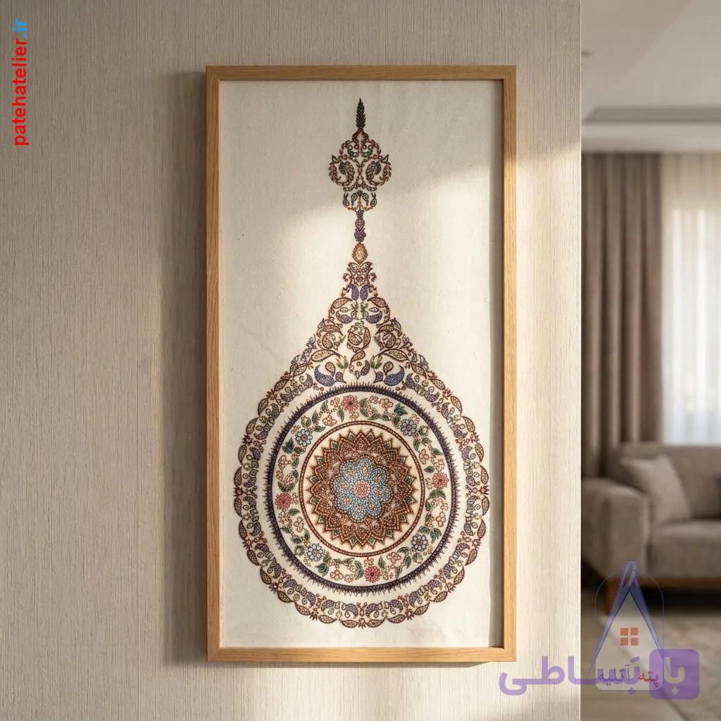 تابلو پته دوزی طرح فیروزه — تصویر 1