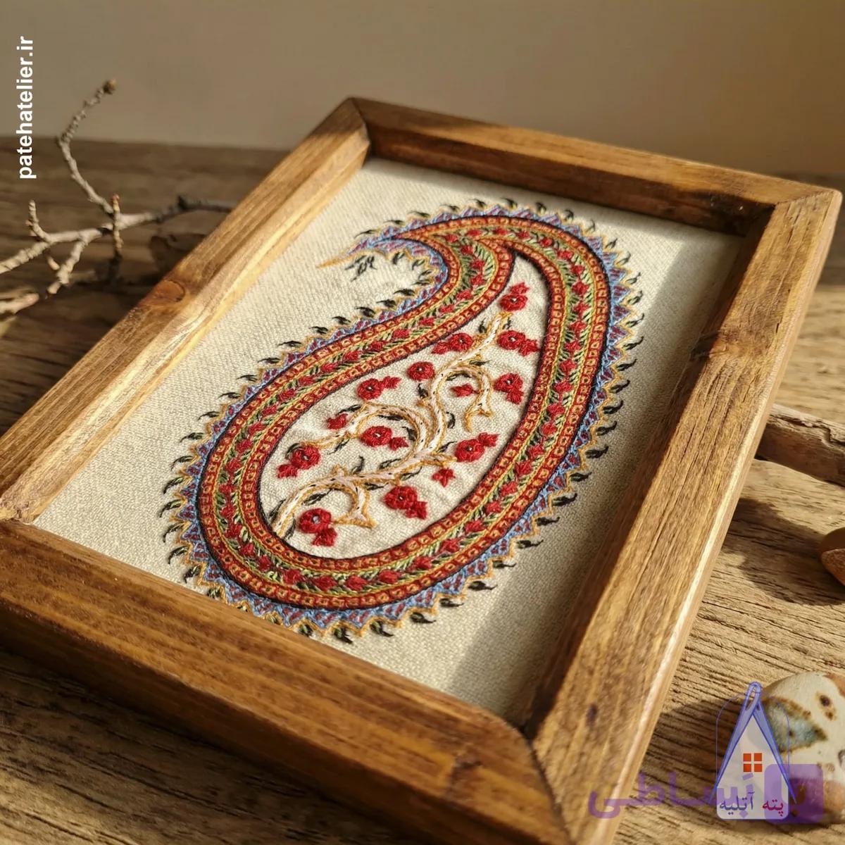 تابلو پته دوزی طرح بته جقه پارمیدا — تصویر 1