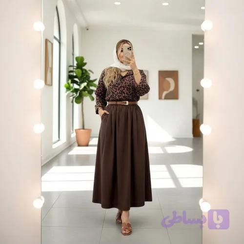 شومیز دامن زنانه مدل پلنگی