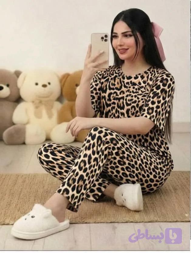 ست شلوار پلنگی زنانه